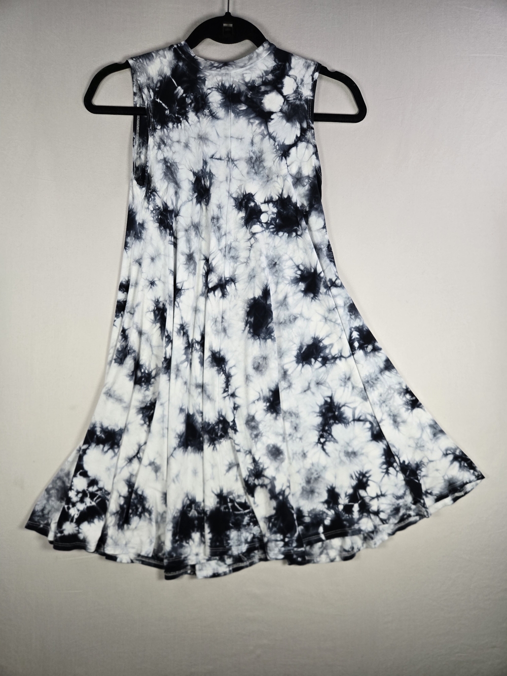 Tucker + Tate Girls Tie Dye Swing Skater Dress Black White Casual Large (10-12)